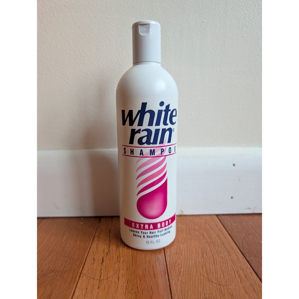 Vintage 90s White Rain Extra Body Shampoo 15 Oz Full Bottle Discontinued RARE